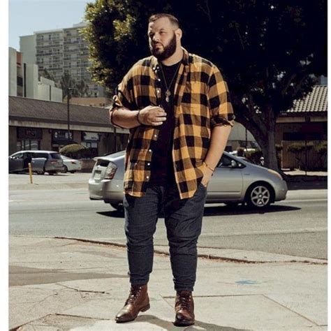 flannel outfits for chubby people.